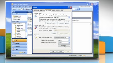 Microsoft® Outlook 2003: Include vCard with automatic signature in Windows® XP