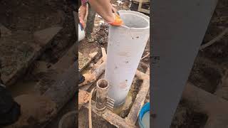 Rural Well Drilling And Concrete Tubes Installing Down Technique !