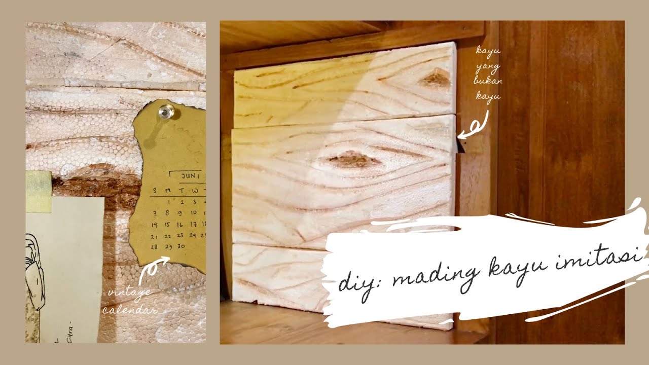 diy mading  kayu  imitasi buatan kalender vintage 