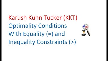 KKT Conditions with Equality and Inequality Constraints