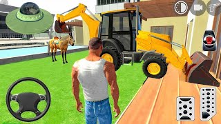 Indian Motorbike JCB and Ufo in Open City Simulator - Android Gameplay screenshot 1