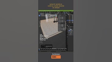 Minute Models Simple Chess Board | AR3Designs Daily Blender 3D Tips