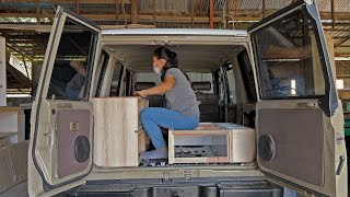 We built a Tiny Home Truck【Part 5 Episode 2】Land Cruiser Camper Conversion