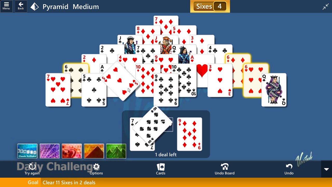 Microsoft Solitaire Collection Pyramid Medium May 28th 2020