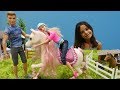 Barbie at çiftliğine gidiyor. Çizgi film oyuncakları