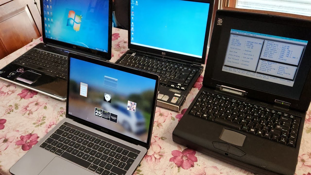 Notebook 90 Prova avviamento laptop notebook anni '90 2000 IBM Thinkpad Apple HP ...