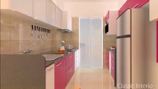 Pink Parallel Modular Kitchen. by Classic Interio The SMART Kitchen Studio in Nashik 762 views 5 years ago 37 seconds