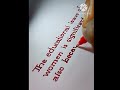 Beautiful Red Pen Handwriting ✍️ | Satisfying Writing Style | Best Handwriting shorts #shorts
