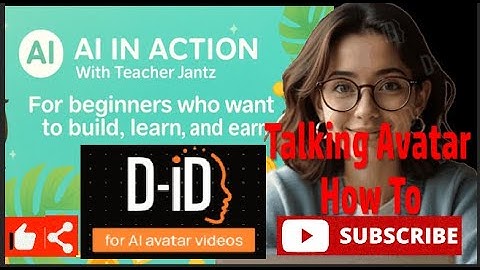 FREE How to Make a Talking AI Avatar Video with D-ID