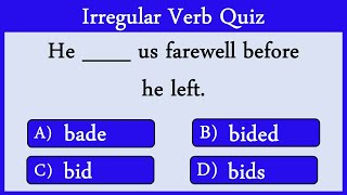 Irregular Verbs Quiz 3: Can You Score 10/10?