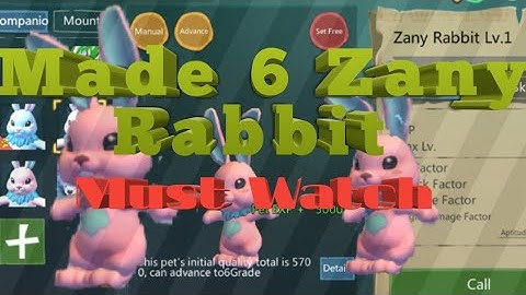 Zany Evo 6:I Made 6 Zany Rabbit Can Evo6:Utopia Origin