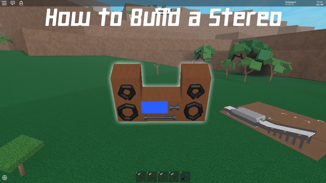 Lumber Tycoon 2 How To Build A Stereo Youtube - roblox lumber tycoon 2 how to make a porta potty youtube