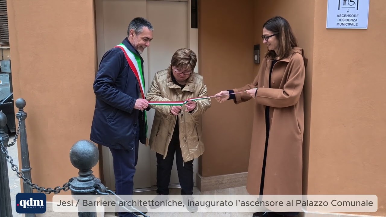 Jesi Barriere architettoniche, inaugurato l’ascensore al Palazzo Comunale