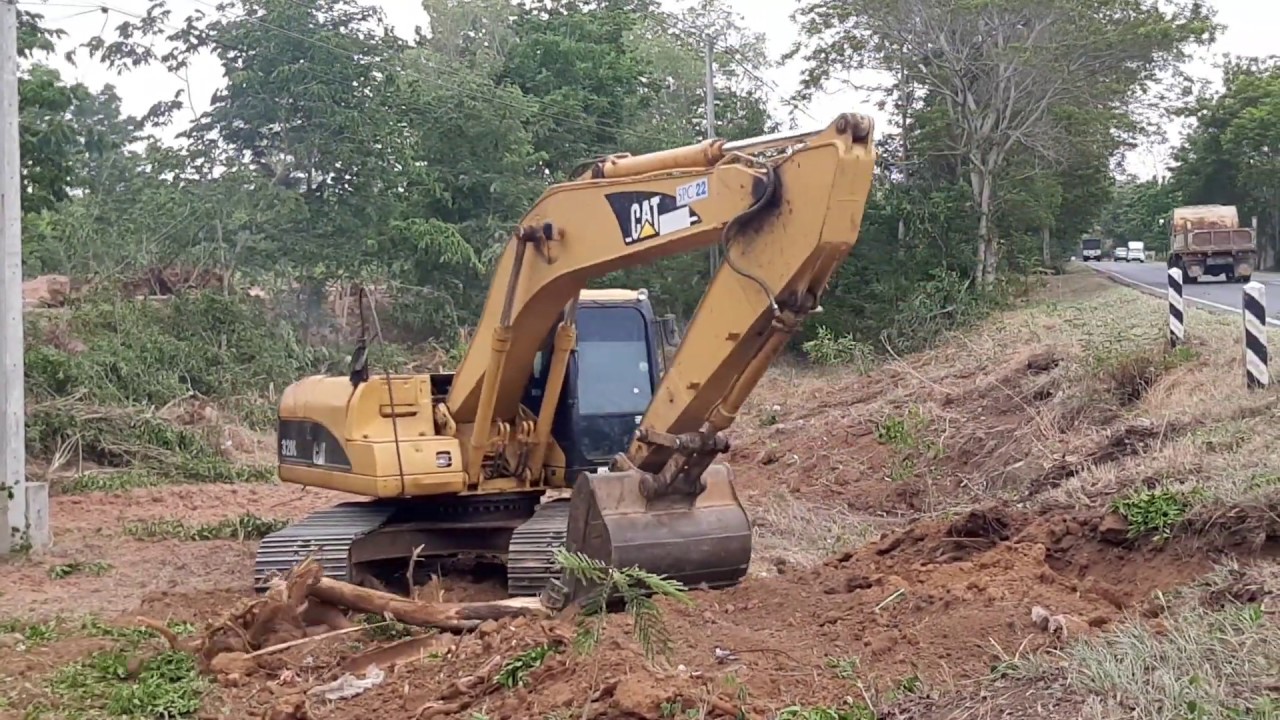 งัดทั้งงัดๆ CAT320C บุ้งกี๋7ฟัน เคลียริ่งต้นไม้ แรงจัด excavator EP.6709