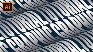 Wave Text Effect in Adobe Illustrator  | Graphic Design | Adobe Illustrator Tutorial