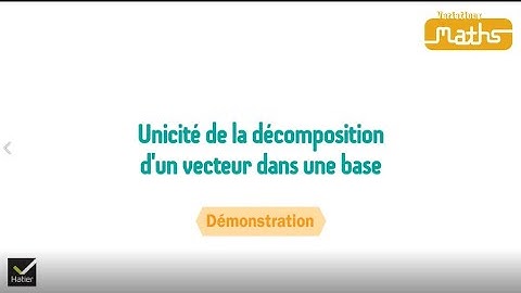 Maths Tle, démonstration : Unicité de la décomposition d