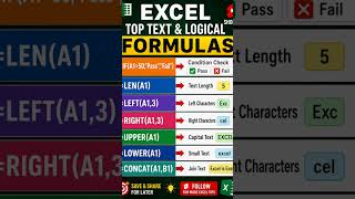 Learn Excel Text Functions Easily 📘Excel Formulas for Beginners 🚀