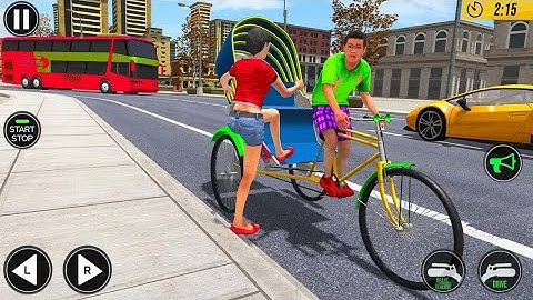 Bicycle Tuk Tuk Auto Rickshaw Driving Games Gameplay Android/iOS #1 @Dishoomgp