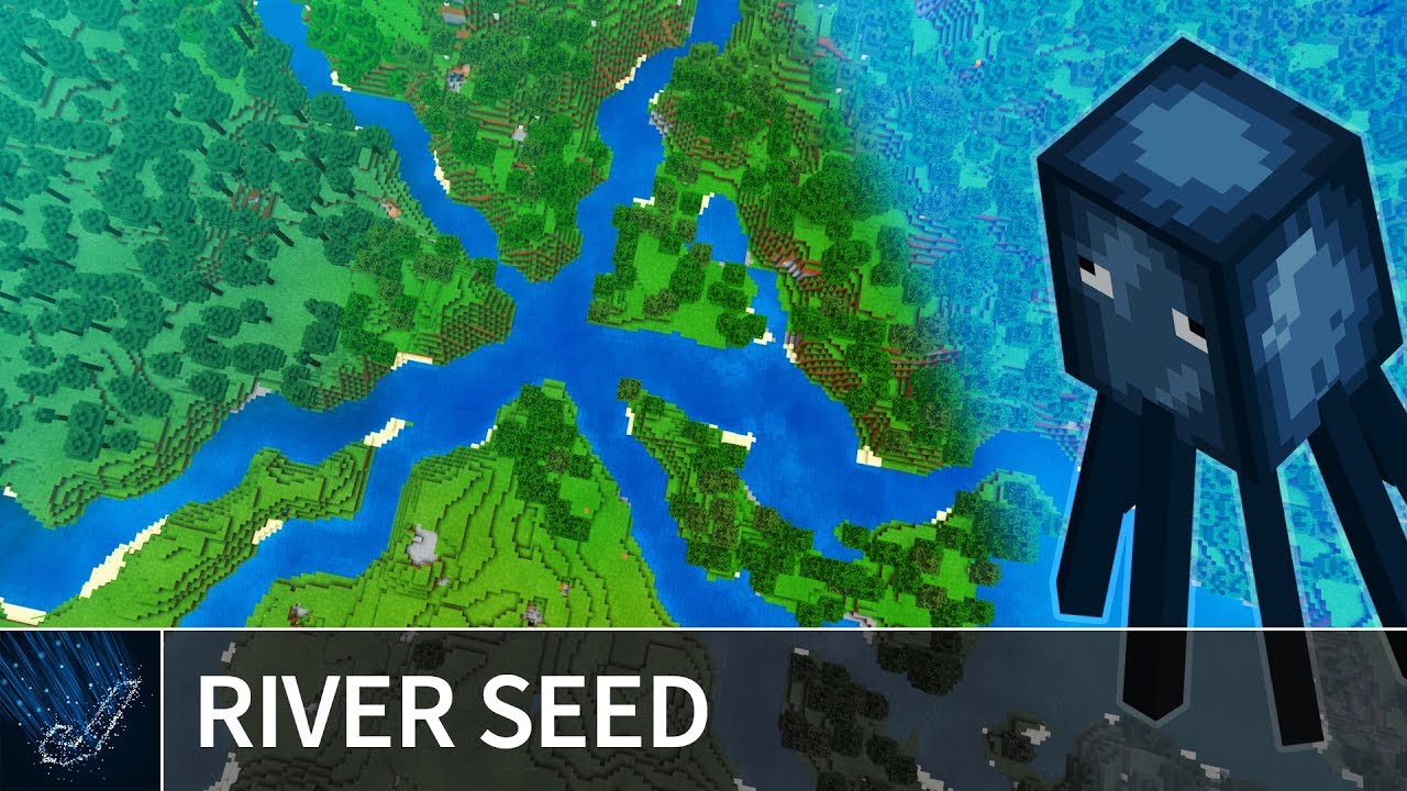 Minecraft Pe 1 7 Seeds 6 Way River Connection Seed For Building Best Seeds For Mcpe 1 7 1 7 0 Youtube