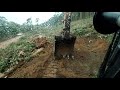 Escavadeira hidráulica CAT 312D abrindo estrada com GALEGO CAPIXABA