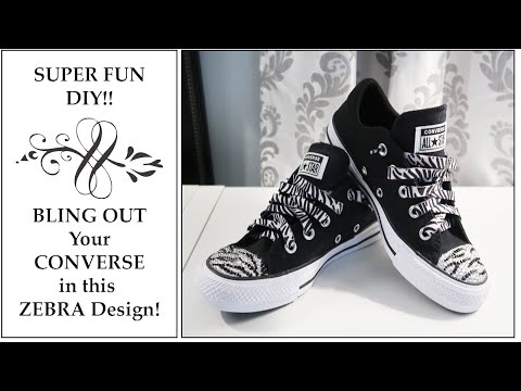 DIY How to Bling Stunning Converse Shoes! Easy Custom Converse Tutorial 