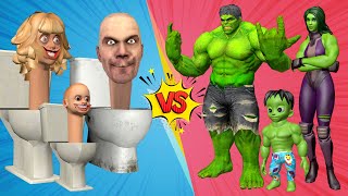 FAMILY HULK VS FAMILY SKIBIDI TOILET