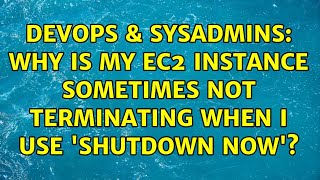 DevOps & SysAdmins: Why is my ec2 instance sometimes not terminating when I use 'shutdown now'? Profile