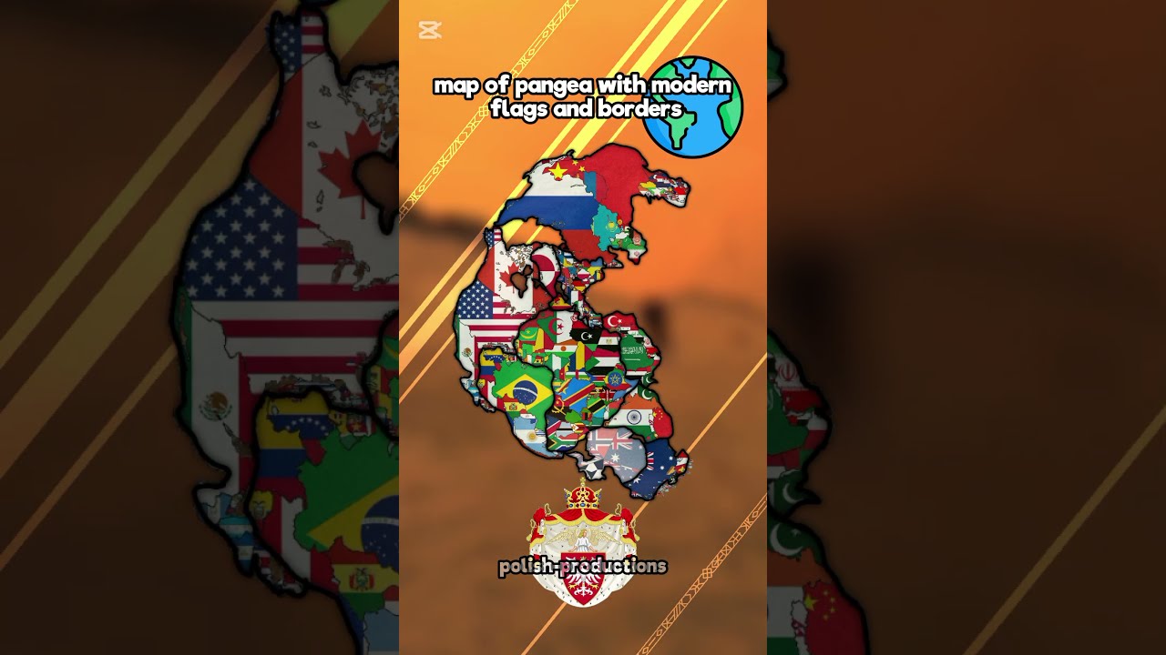 Map Of Pangea With Modern Flags And Borders World Earth Emoji Freepik