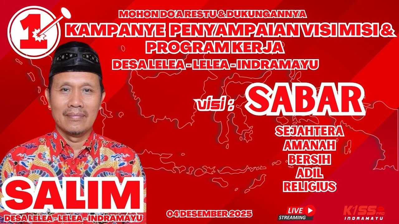 LIVE KAMPANYE PENYAMPAIAN VISI MISI & PROGRAM KERJA CALON KUWU 01 BAPAK SALIM \ LELEA \ 4 DES 2025