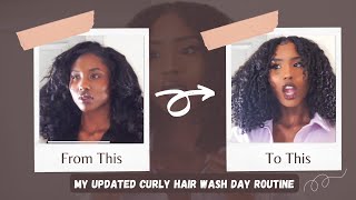 My UPDATED Curly Hair Wash Day Routine! + NEW Tips &amp; Tricks!
