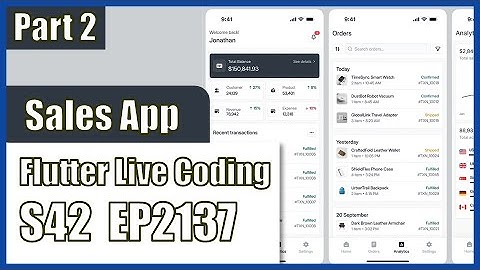 [Flutter] Flutter Live Coding EP2137 (Sales App UI Part 2)