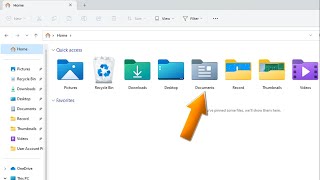 Pin Documents Folder to Quick Access Windows 11