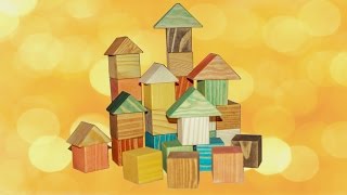 Игрушки из дерева/Цветные кубики