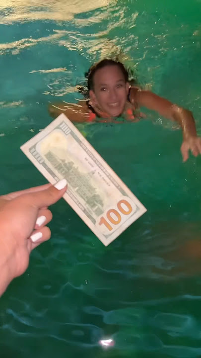 I’LL GIVE YOU $100 IF YOU DIVE INTO THE POOL AT 3 AM 🤑💦 #shorts