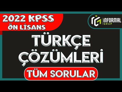 2022 KPSS Ön Lisans Türkçe Soruları ve Çözümleri | Tüm Sorular