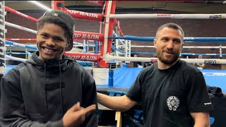 SHAKUR STEVENSON AND VASILIY LOMACHENKO RUN INTO EACH OTHER AT THE TOP RANK GYM | TBV EXCLUSIVE