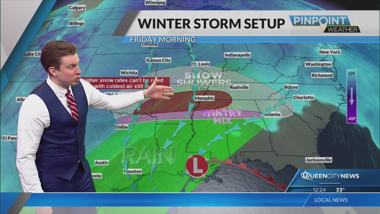 Tracking: Winter storm setup in the Carolinas - YouTube