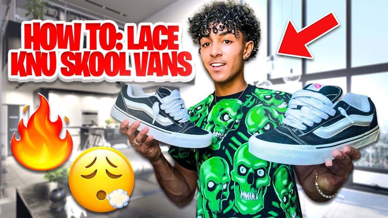 how-to-lace-knu-skool-vans-men-s-fashion-streetwear-youtube