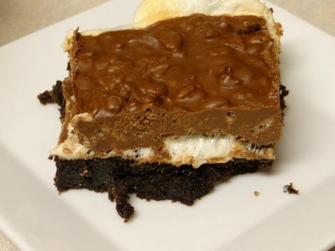 How to make Brownies with a twist! (Chocolate Peanut Butter Marshmallow Rice Krispie) brownies