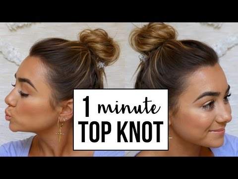 Easy Top Knot Bun For Fine Hair Thin Hair Youtube