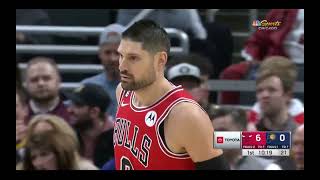 Nikola Vucevic kickstarts the Bulls with 2 quick 3 Pointers vs Indiana Pacers