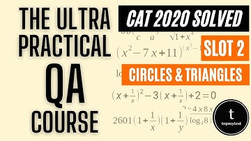 CAT 2020 QA Slot 02 Solved | Geometry | Circles |  Triangles | Pythagoras Theorem | Chords