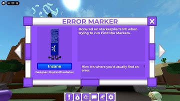 -UPDATE-   How to get ERROR MARKER in FIND THE MARKERS ROBLOX !