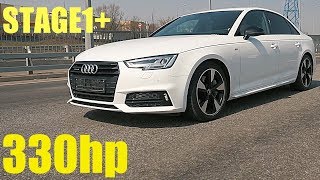 ТЕСТ Драйв AUDI A4 B9 Stage1 330hp - KIA Stinger V6 не нужен!