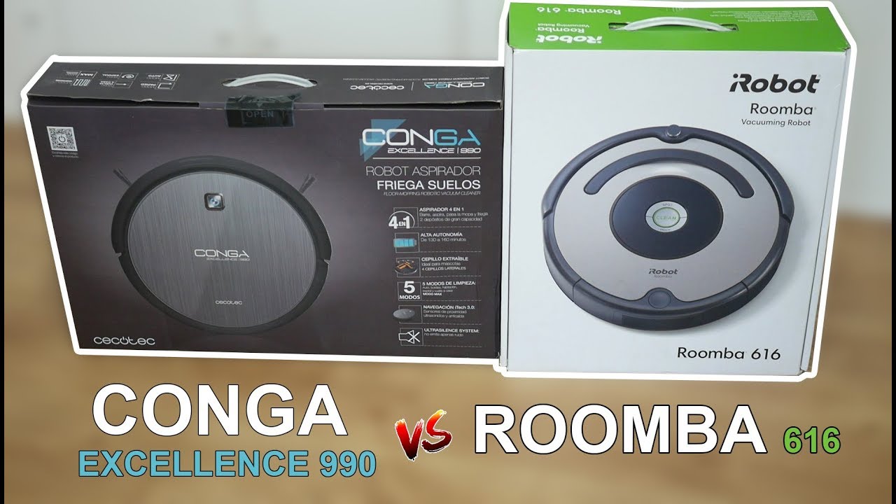 Conga Excellence 990 Vs Roomba 616 Cual De Los Dos Aspira Mejor Youtube