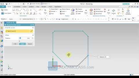 NX   RESIZE CHAMFER CURVE COMMAND IN NX
