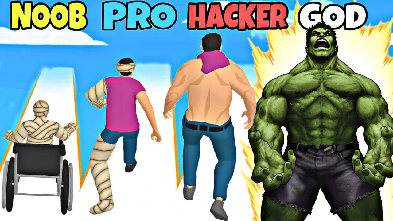 NOOB vs PRO vs HACKER vs GOD in Healthy Runner