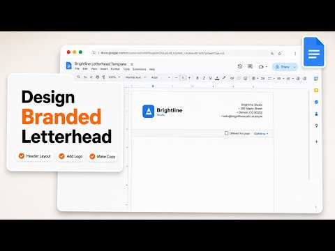 How to Create Letterhead Templates in Google Docs (Branded Letterhead Design)