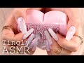 Asmr pretty pink triggers  soft spoken tapping scratching crinkles