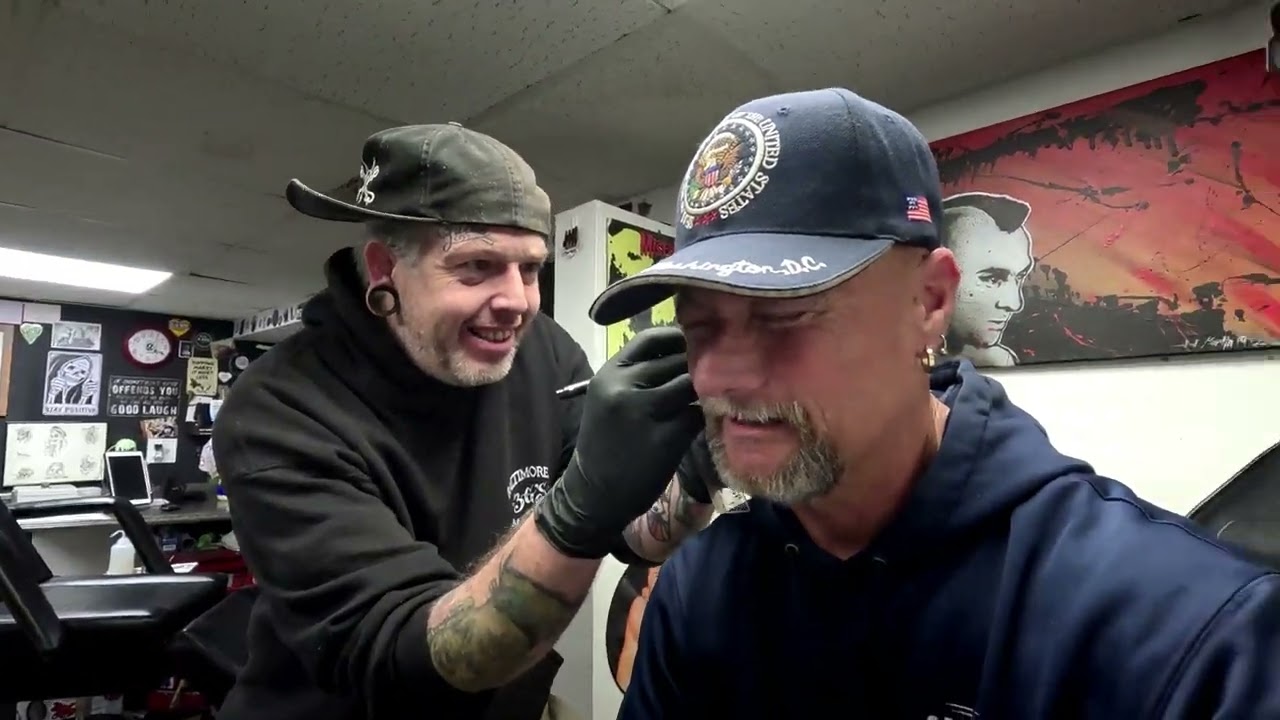 Gypsy's Tattoo and Body Piercing U.S History Hunter getting his 2nd piercing 9 years later